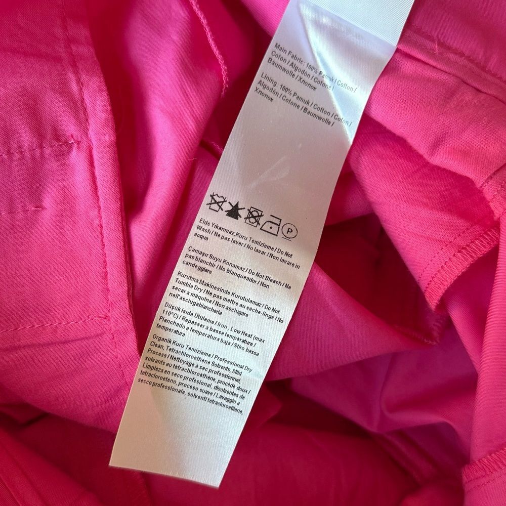 Anthropologie Exquise Cropped Pleated Trousers in Pink M NWOT - Picture 7 of 8